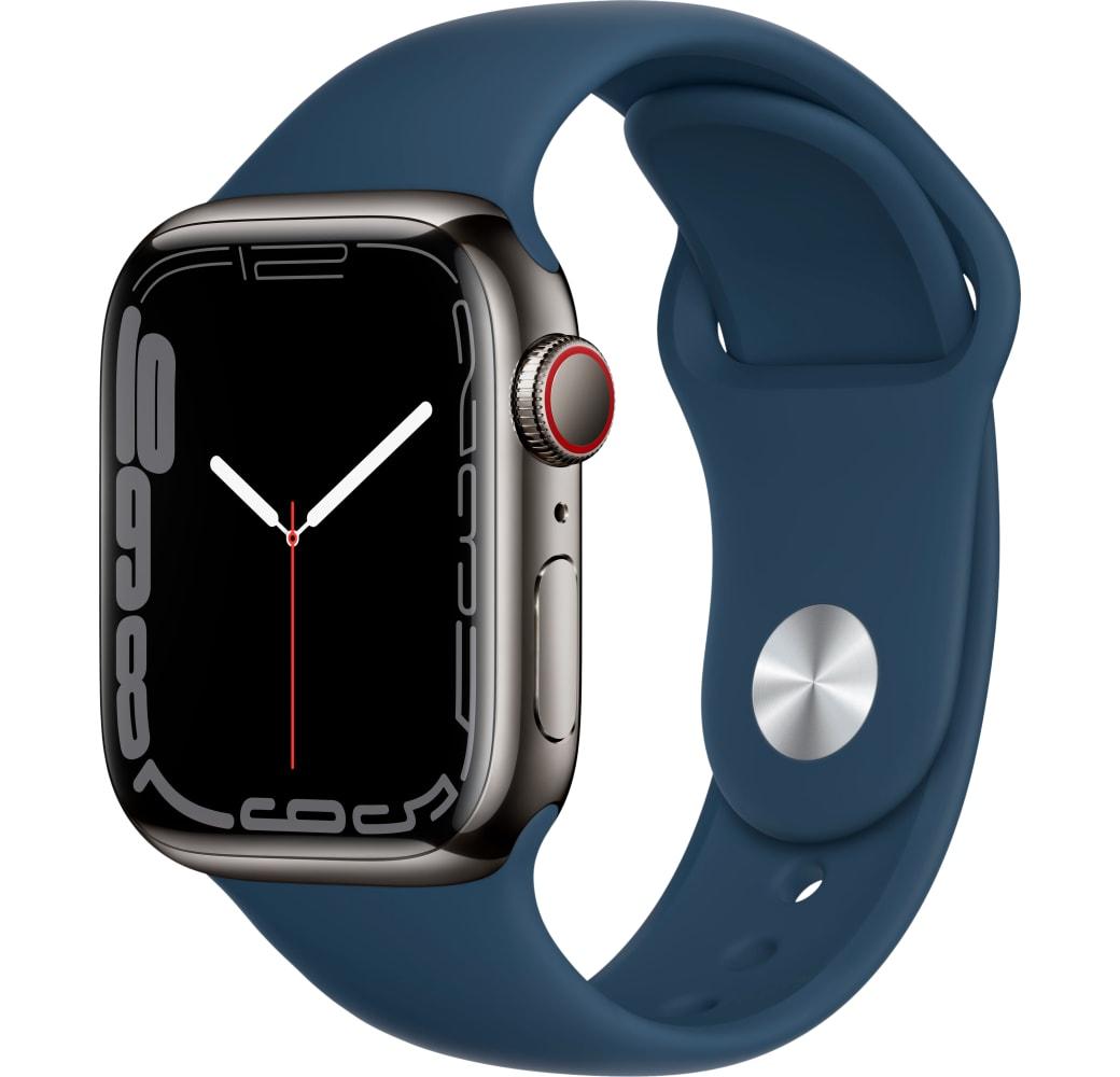 Graphite Apple Watch Series 7 GPS + Cellular, Stainless Steel Case, 41mm.1