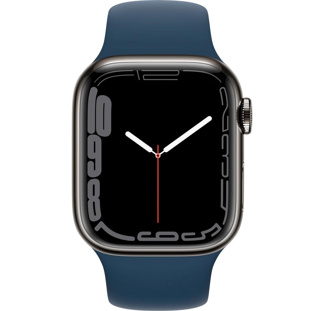 Graphite Apple Watch Series 7 GPS + Cellular, Stainless Steel Case, 41mm.2