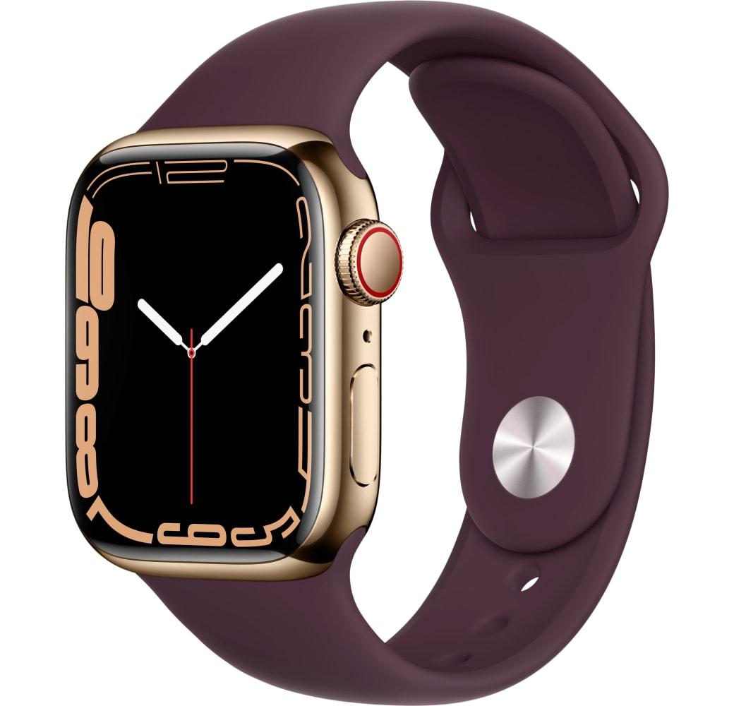 Gold Apple Watch Series 7 GPS + Cellular, Edelstahlgehäuse, 45 mm.1