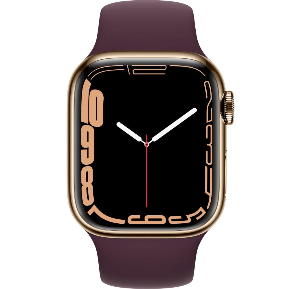Gold Apple Watch Series 7 GPS + Cellular, Edelstahlgehäuse, 45 mm.2