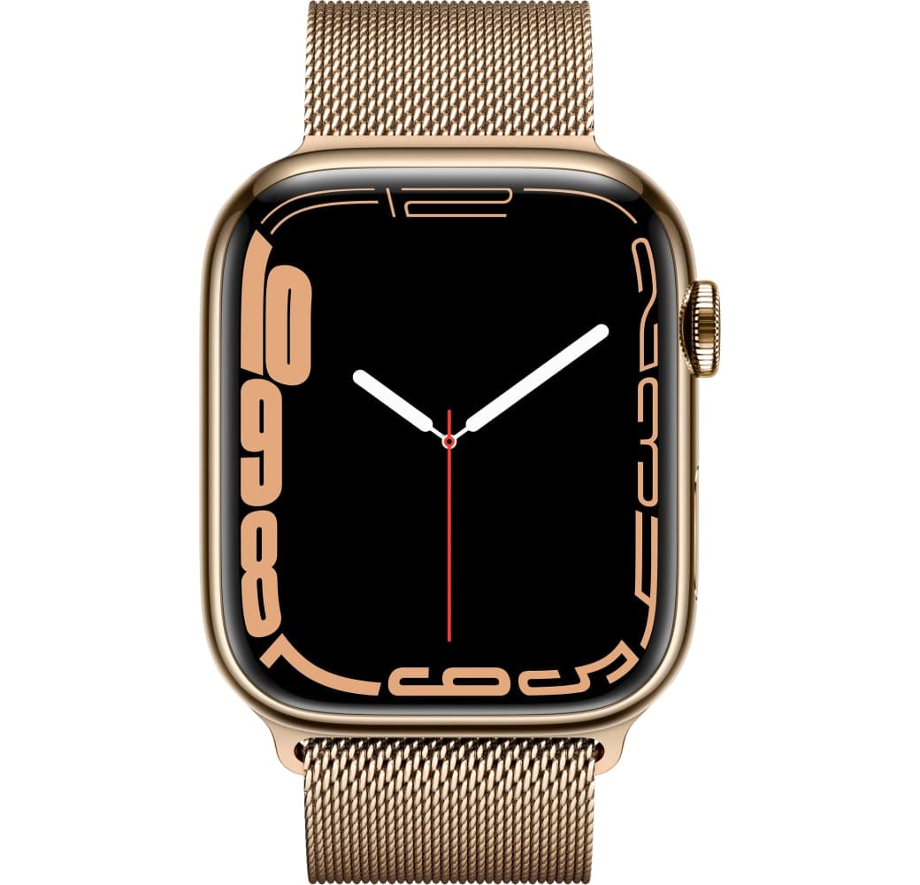 Gold Apple Watch Series 7 GPS + mobiel, roestvrijstalen behuizing, 41 mm.2