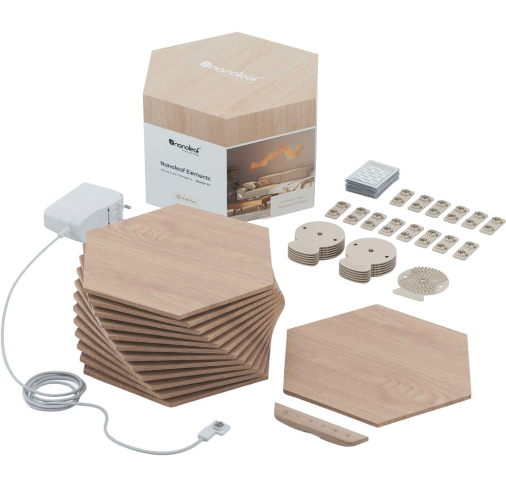 Holz Nanoleaf Elements Wood Look Hexagons Starter Kit 13x.1