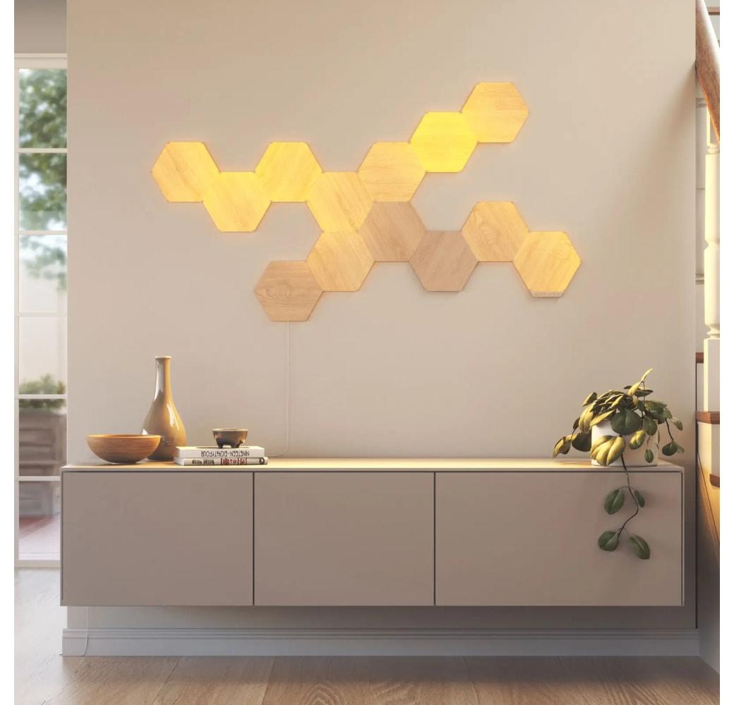 Holz Nanoleaf Elements Wood Look Hexagons Starter Kit 13x.3
