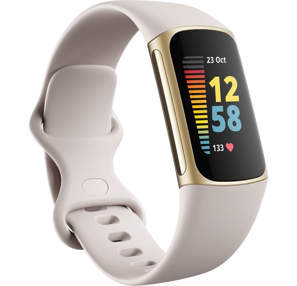 Lunar White / Soft Gold Fitbit Charge 5 , Stainless Steel, 36mm.1