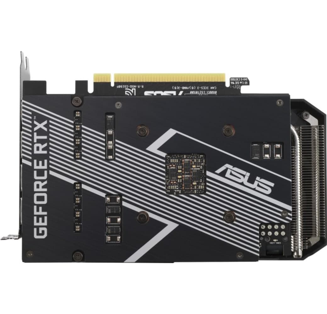 Schwarz Asus Dual GeForce RTX 3060 Ti V2 MINI Grafikkarte (LHR).4