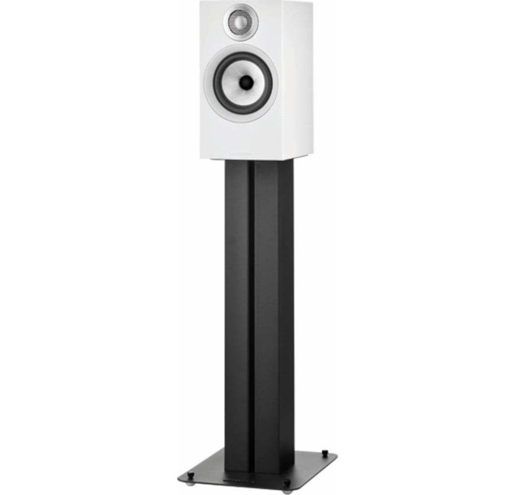 White Bowers & WIlkins 607 S2 Anniversary Edition Bookshelf speakers (piece).2