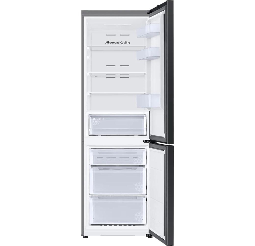 Clean Black Samsung Bespoke Fridge Freezer Combo RL-34A6B0D22.2