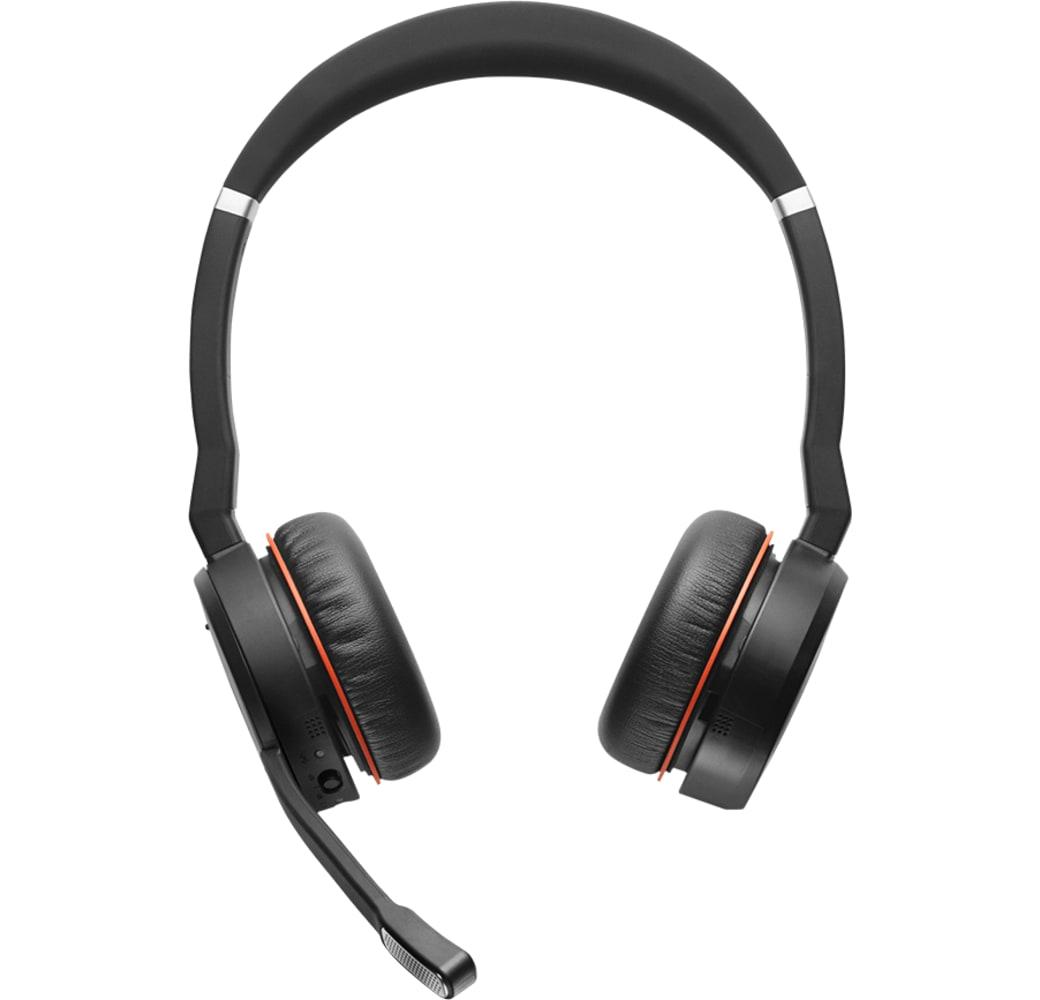 Negro Jabra Evolve 75 MS Estéreo (incluye estación de carga) Auriculares inalámbricos con cancelación de ruido para la oficina.2