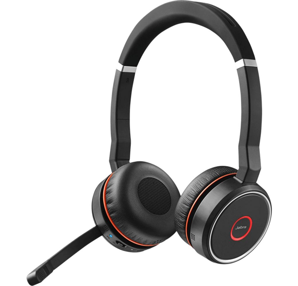 Negro Jabra Evolve 75 MS Estéreo (incluye estación de carga) Auriculares inalámbricos con cancelación de ruido para la oficina.3