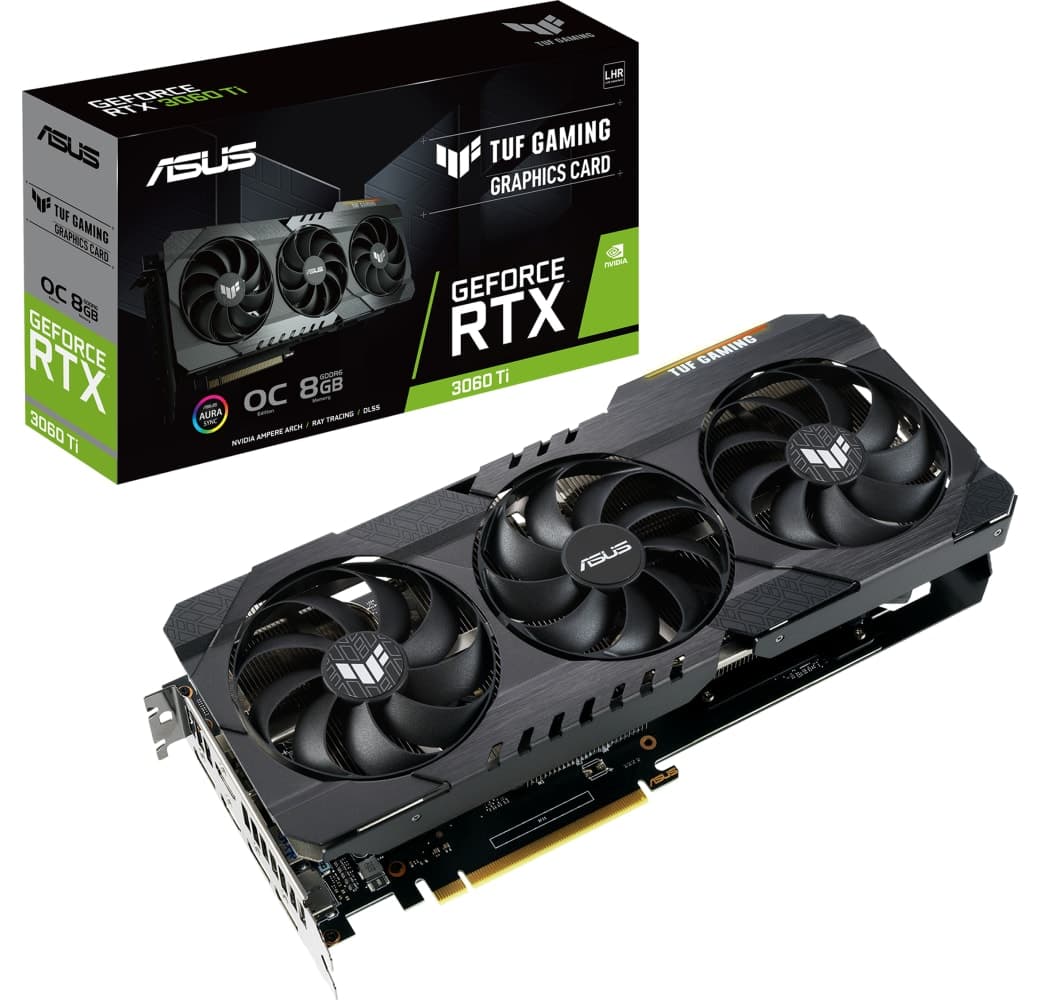 Black Asus Graphics Card RTX™ 3060 Ti V2 OC Edition (LHR).3