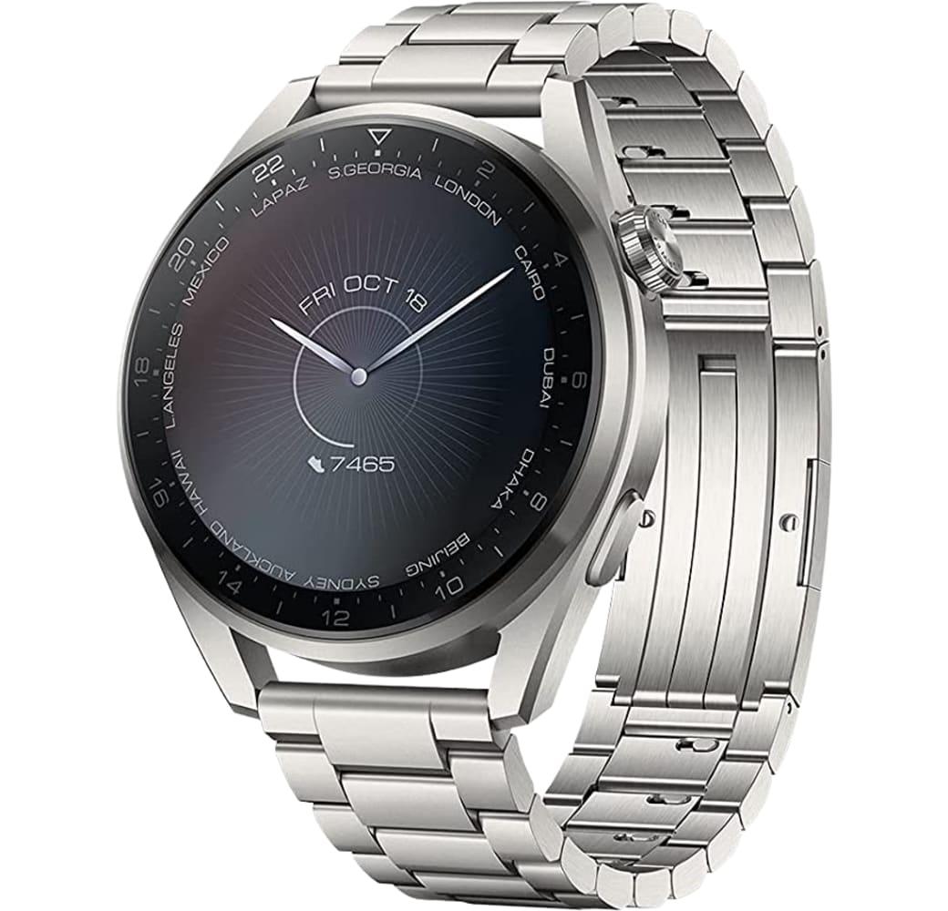 Silver Huawei Watch 3 Pro Elite GPS Smartwatch, Titanium Case, 48mm.1