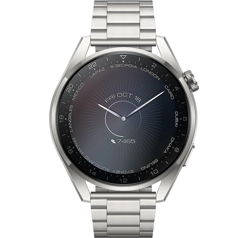 Silver Huawei Watch 3 Pro Elite GPS Smartwatch, Titanium Case, 48mm.2