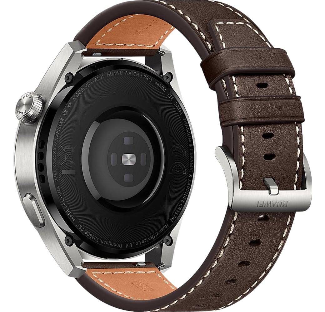 Brown Huawei Watch 3 Pro Classic GPS Smartwatch, Titanium Case, 48mm.4