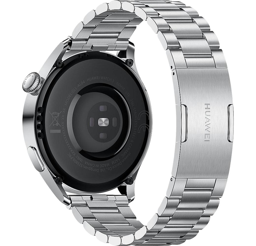 Silver Huawei Watch 3 Elite GPS Smartwatch, Stainless Steel Case, 46mm.4