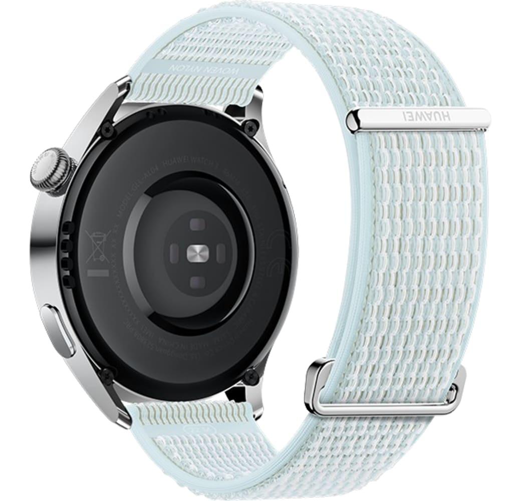 Gray Blue Huawei Watch 3 Classic GPS Smartwatch, Stainless Steel Case, 46mm.4