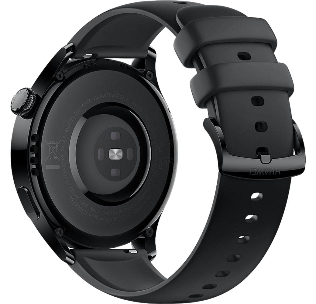 Black Huawei Watch 3 Active GPS Smartwatch, Stainless Steel Case, 46mm.4