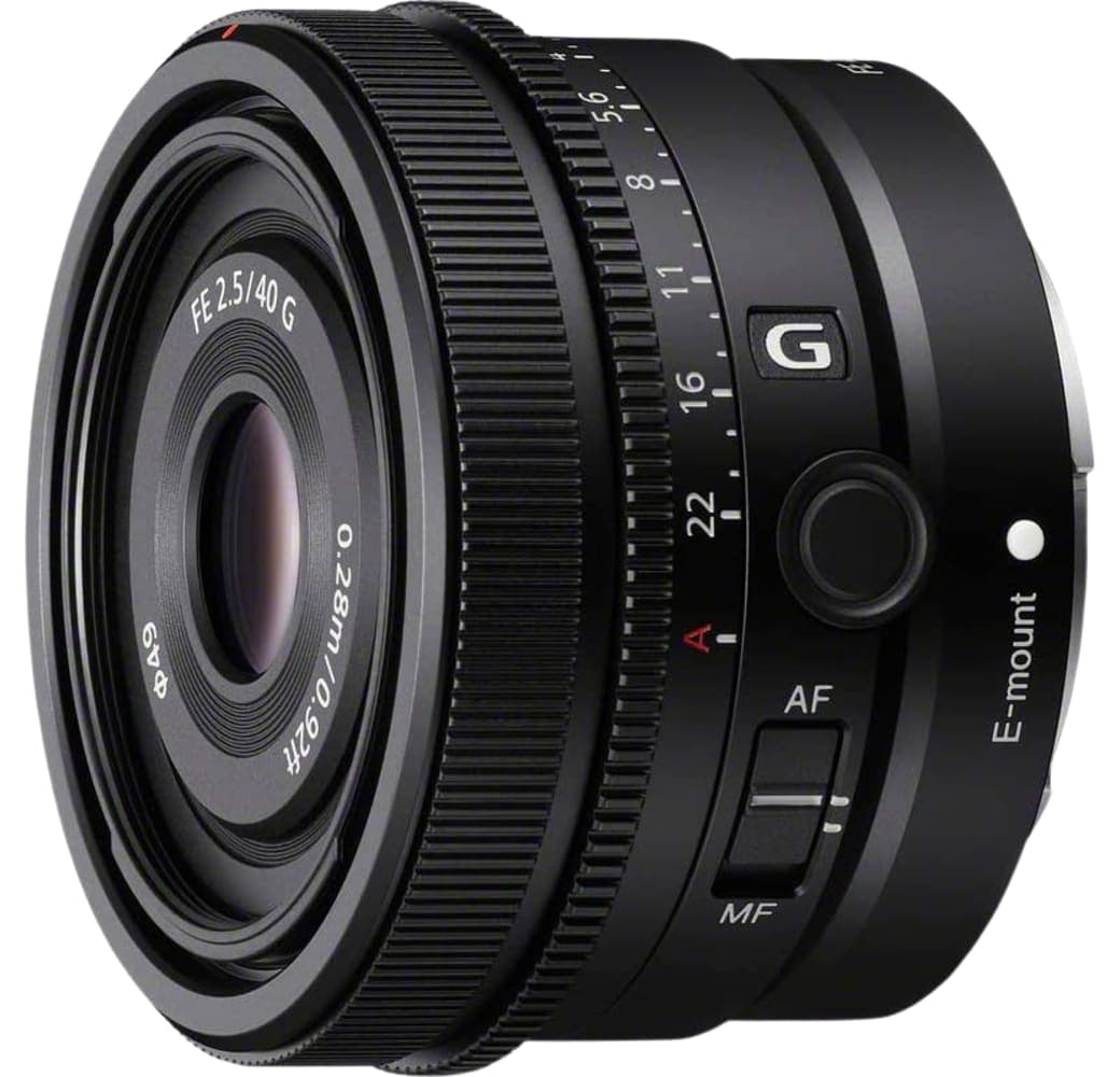 Black Sony FE 40mm F/2.5 G.1