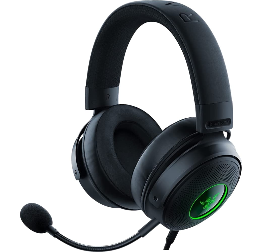 Black Razer Kraken V3 Hypersense Over-ear Gaming Headphones.1