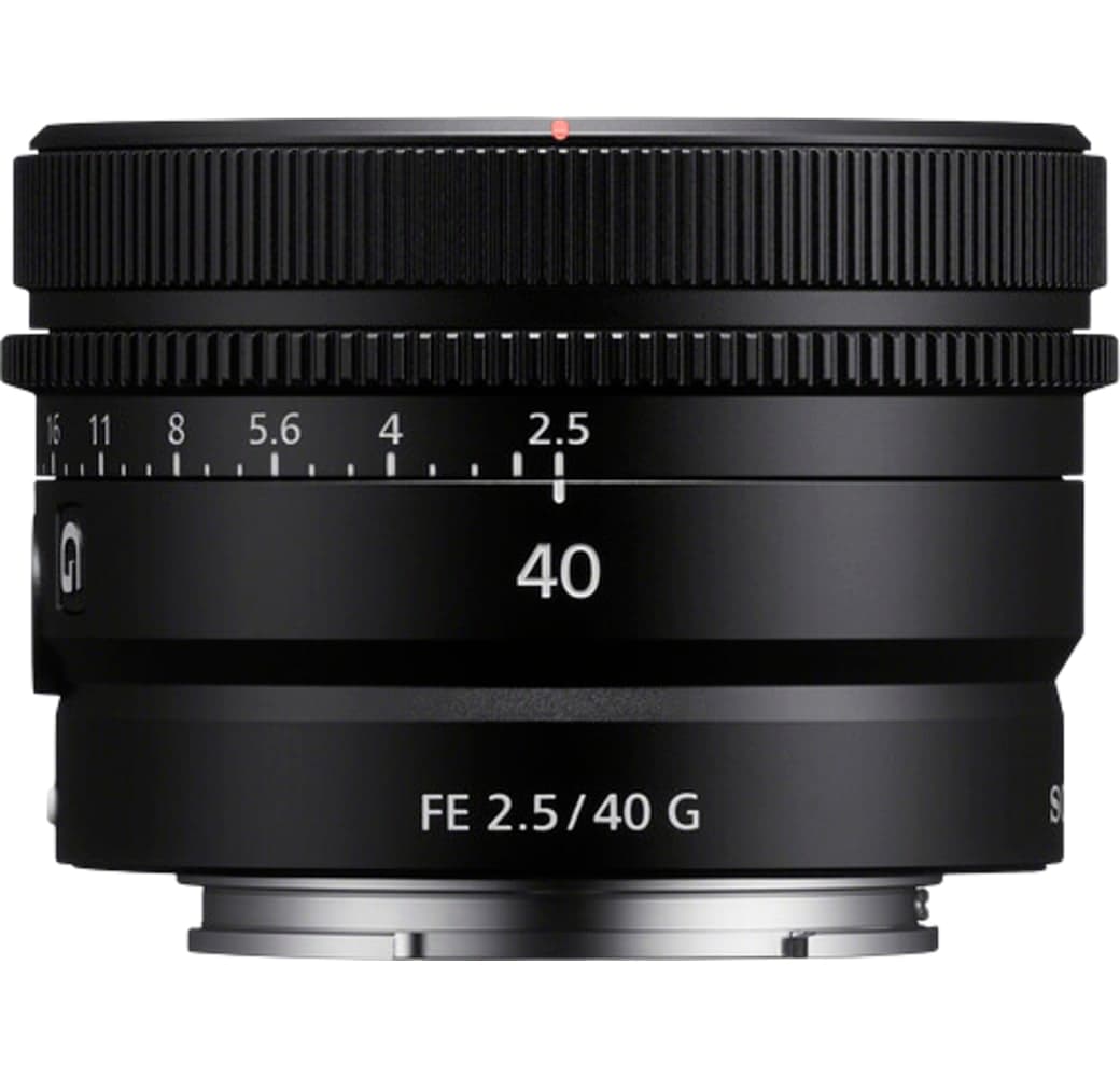 Black Sony FE 40mm F/2.5 G.2
