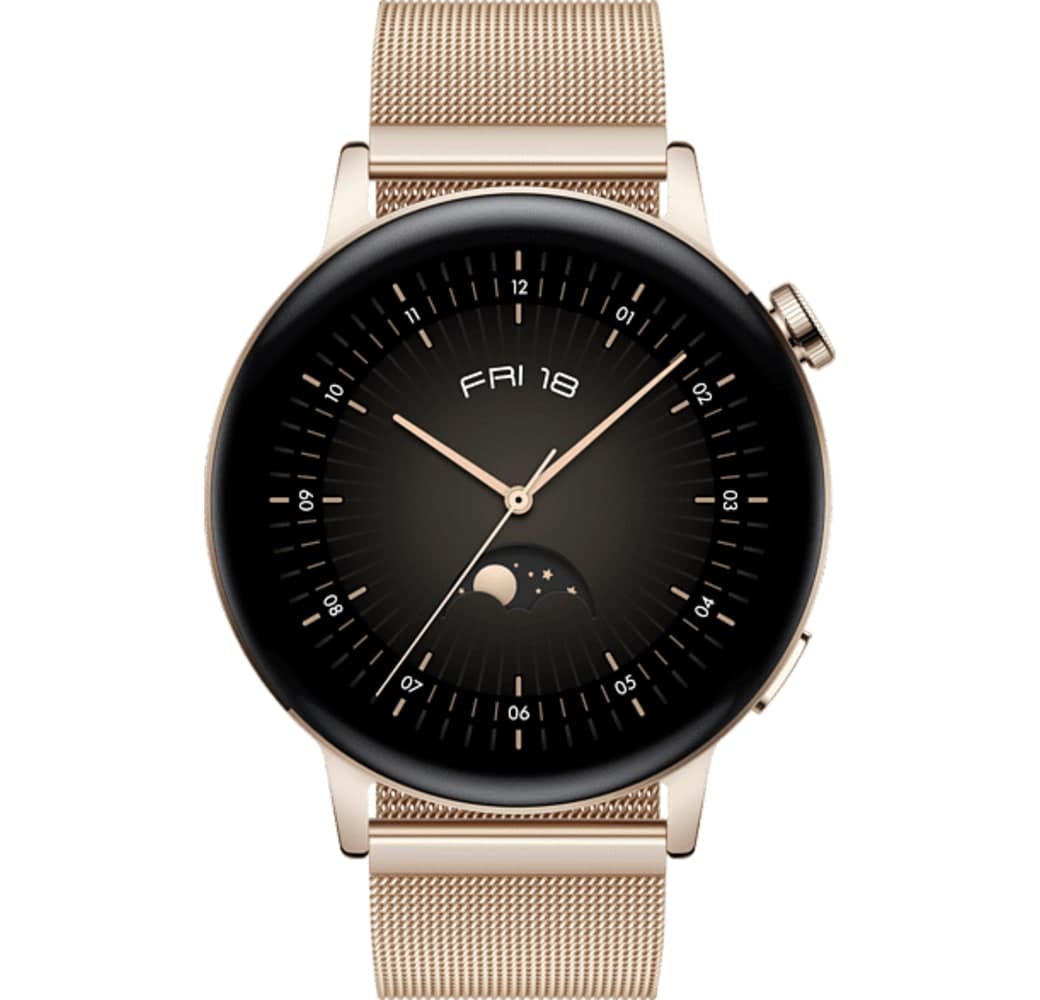 Gold Huawei Watch GT3 Smartwatch, Stainless Steel Case, 42mm.2