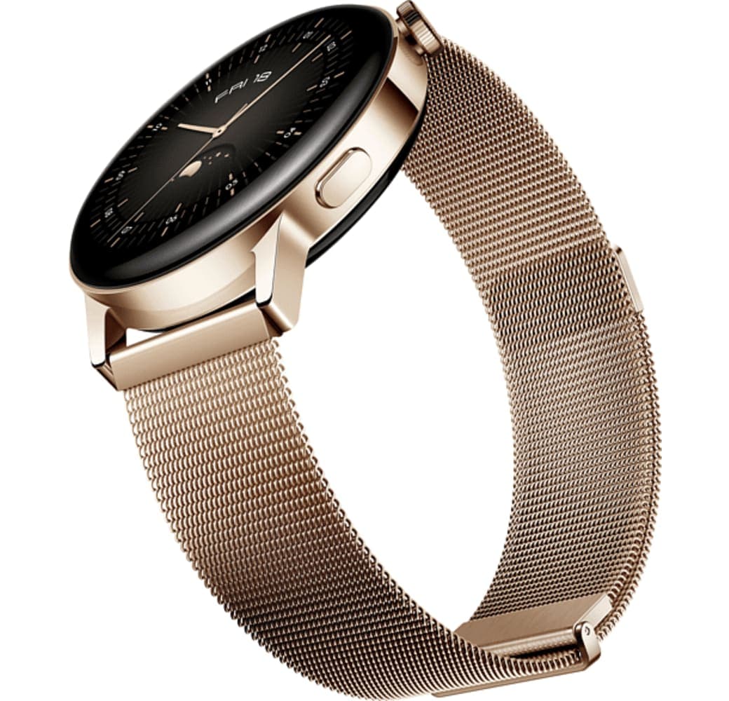 Gold Huawei Watch GT3 Smartwatch, Stainless Steel Case, 42mm.5