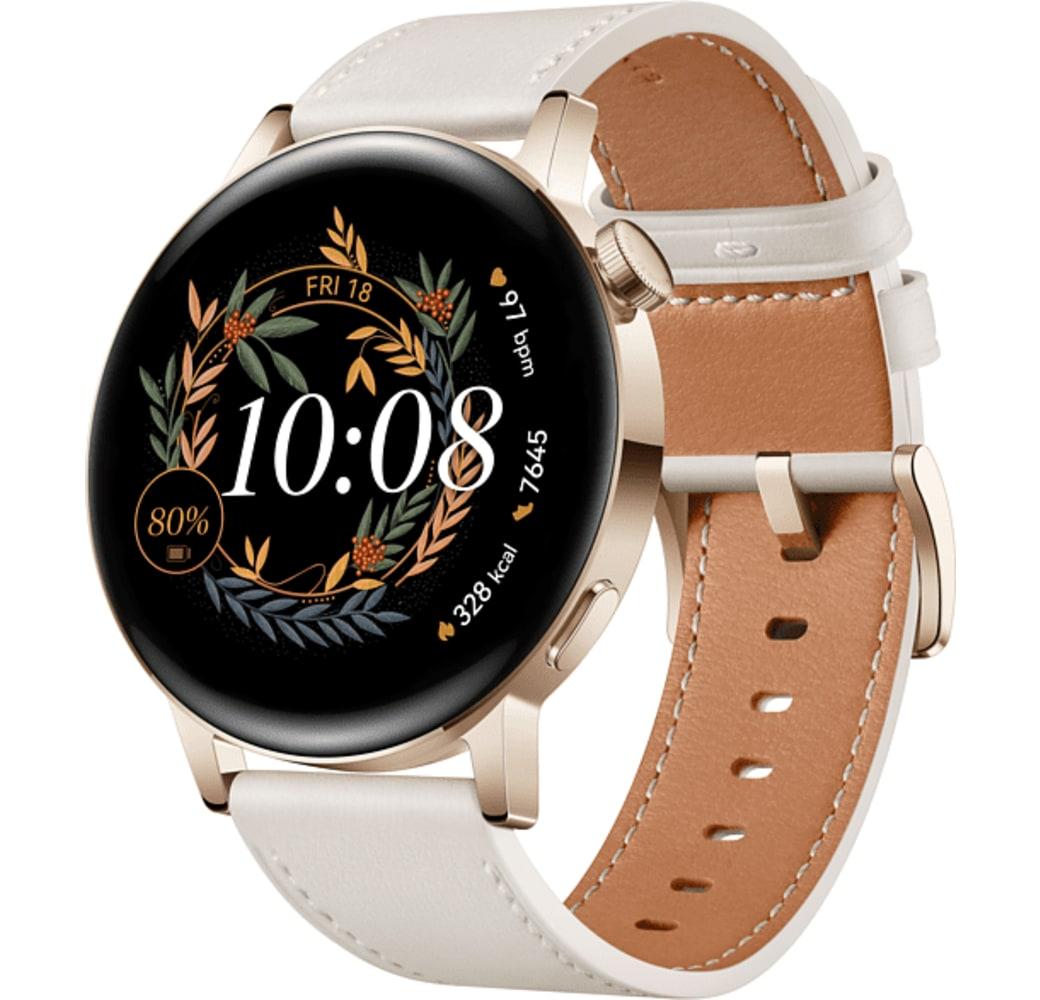 Grau Blau Huawei Watch GT3 Smartwatch, Stainless Steel Case, 42mm.1