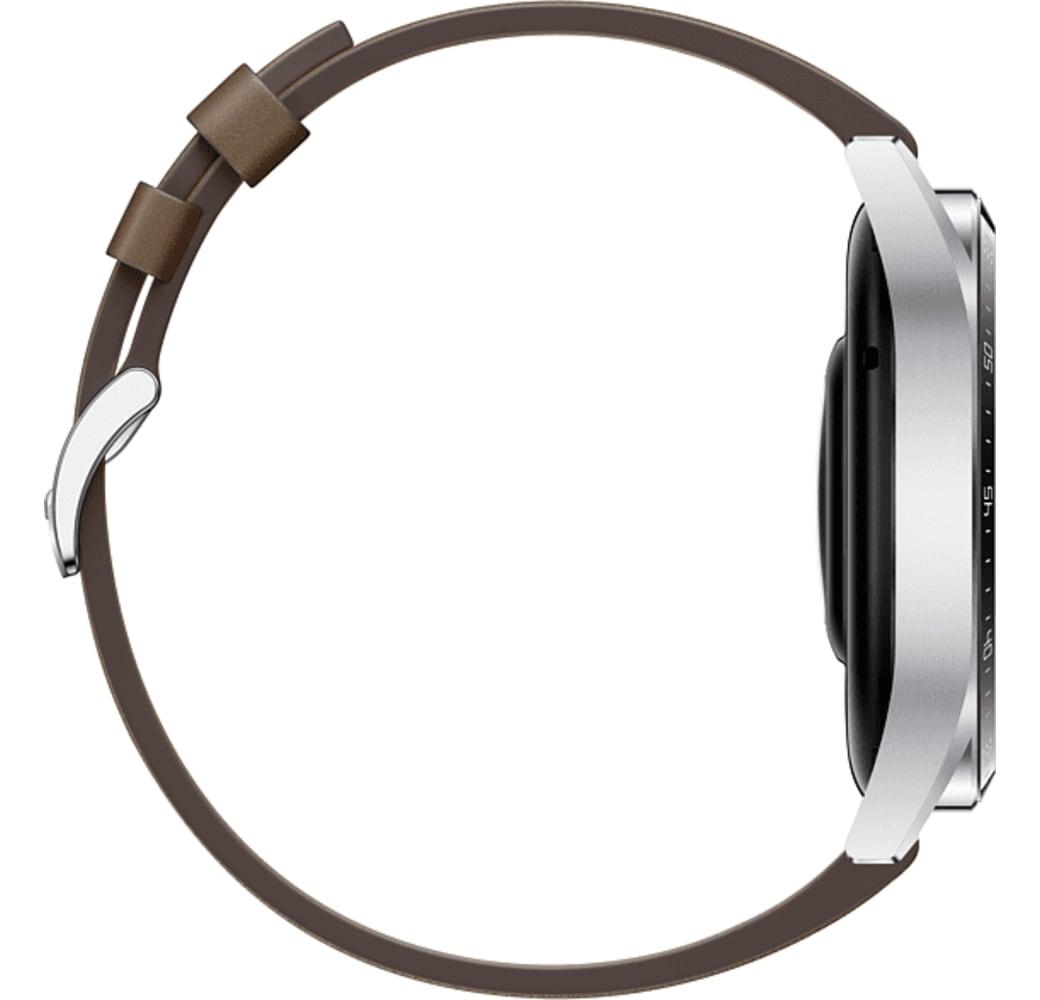 Braun Huawei Watch GT3 Smartwatch, Stainless Steel Case, 46mm.6