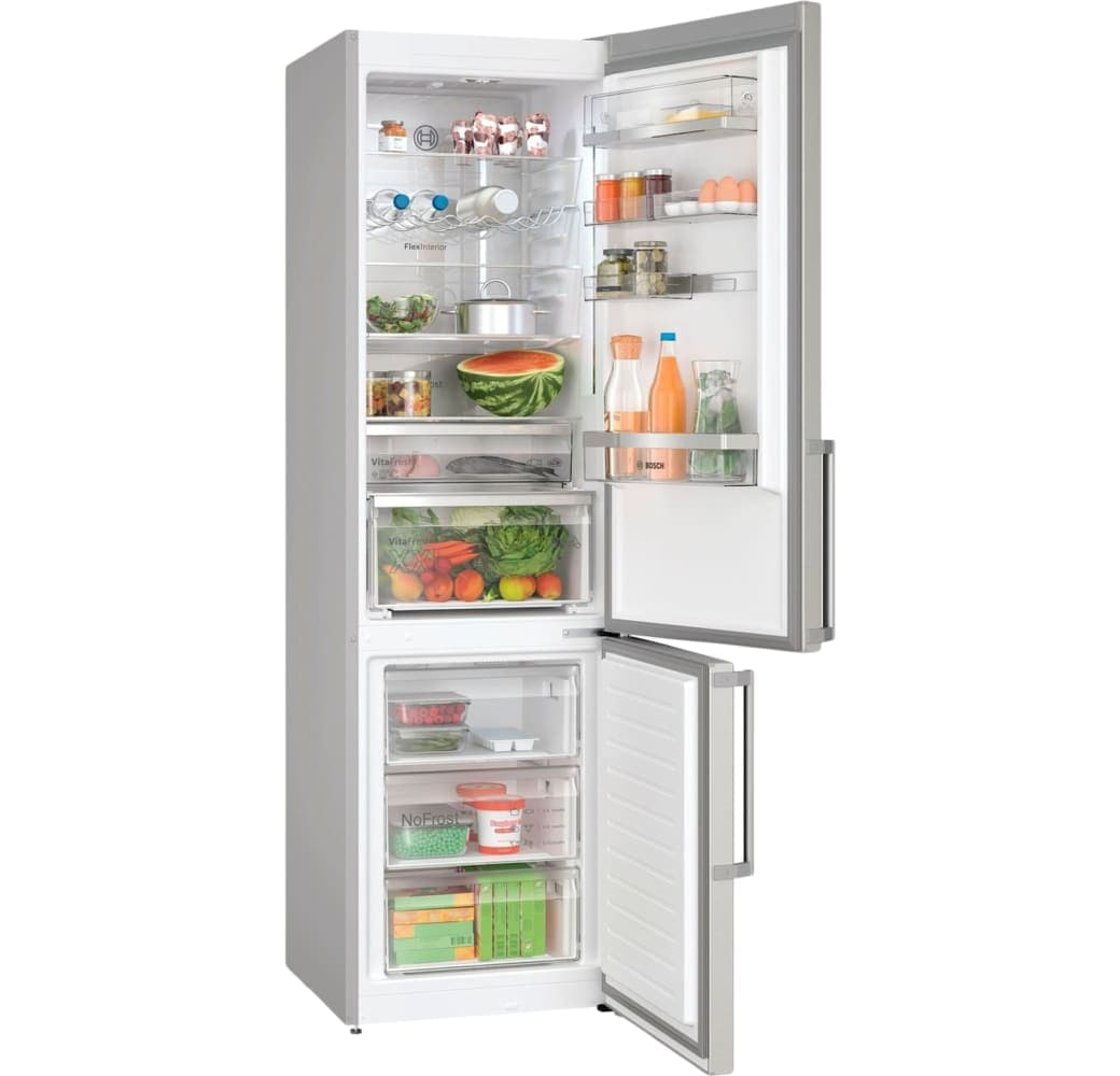 Silver Bosch Fridge Freezer Combo Serie 6 KGN39AICT.2