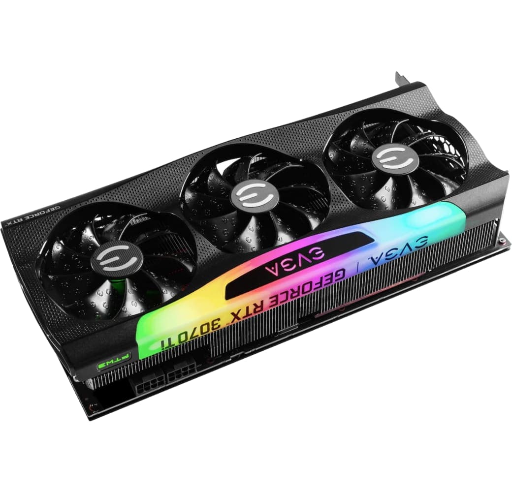 Black EVGA GeForce RTX 3070 Ti Ultra Gaming Graphics Card.2