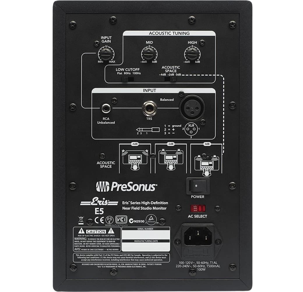 Black PreSonus Eris E5 (Piece) Active Studio Monitor.3