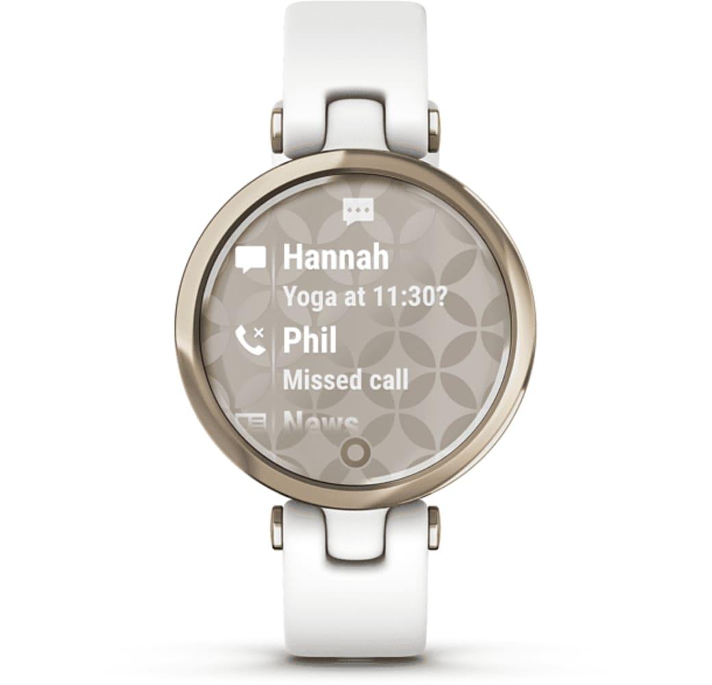 White / ivory Garmin Lily Smartwatch, Aluminium, 34.5mm.2