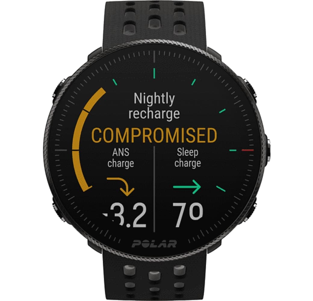 Black/Pearl Polar Ignite 2 (S-L) Smartwatch, faserverstärktes Polymer, 43 mm.2