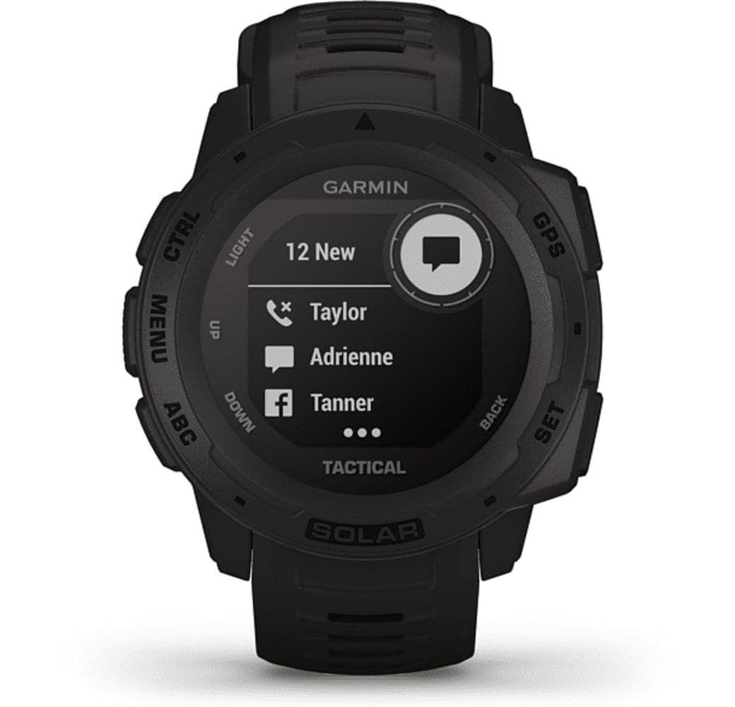 Negro Garmin Instinct Tactical Edition Solar Edition Smartwatch, Fiber-reinforced polymer, 45mm.2