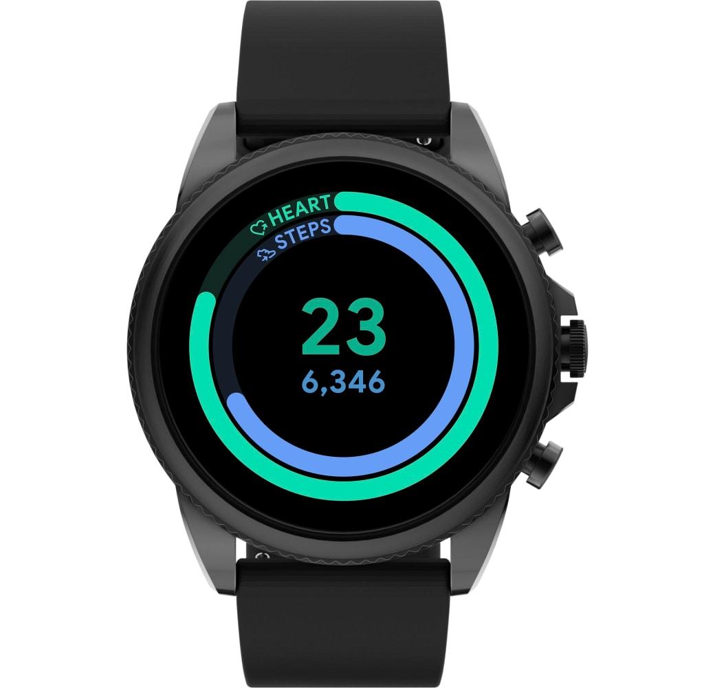 Black Fossil Gen 6 Smartwatch, Stainless Steel Case, 44mm.2