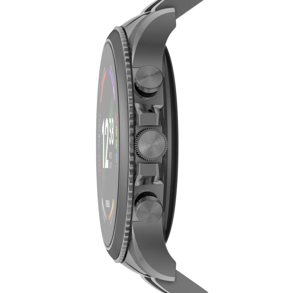 Smoke Reloj inteligente Fossil Gen 6, caja de acero inoxidable, 44 mm.2