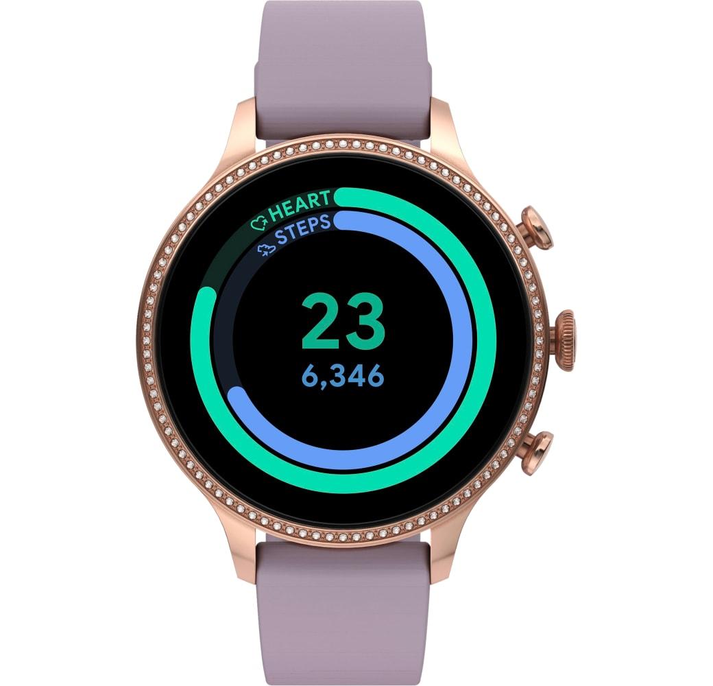 Lila/Roségold Fossil Gen 6 Smartwatch, Edelstahlgehäuse, 42 mm.2