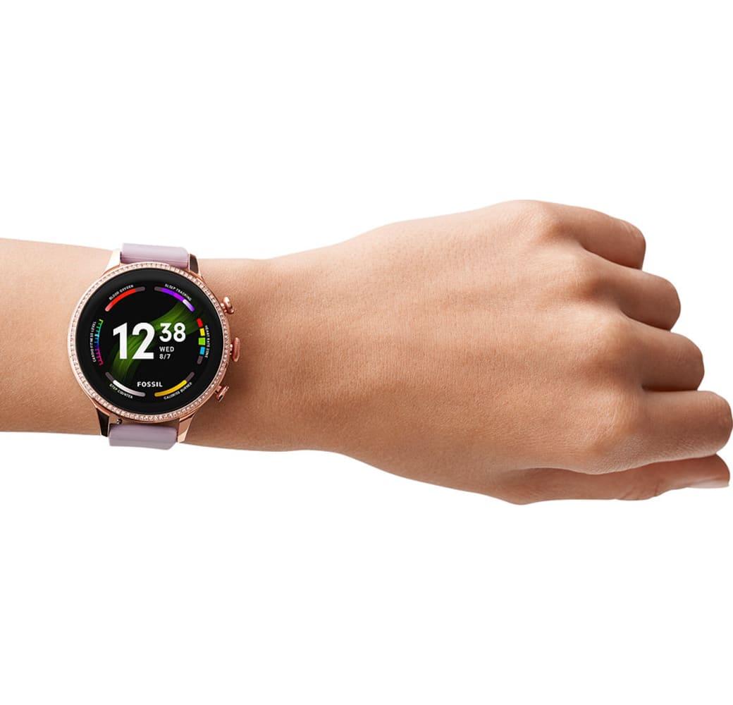 Lila/Roségold Fossil Gen 6 Smartwatch, Edelstahlgehäuse, 42 mm.5