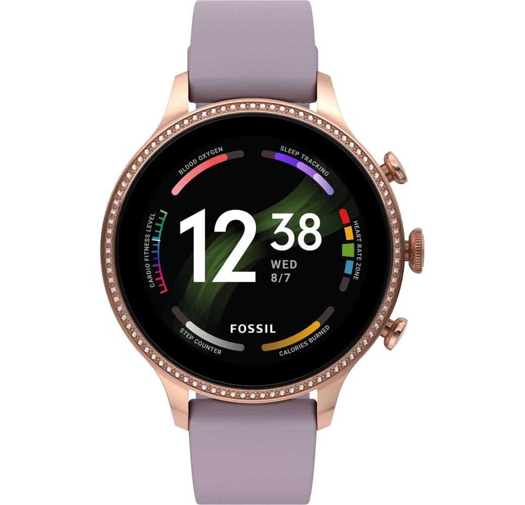 Lila/Roségold Fossil Gen 6 Smartwatch, Edelstahlgehäuse, 42 mm.1