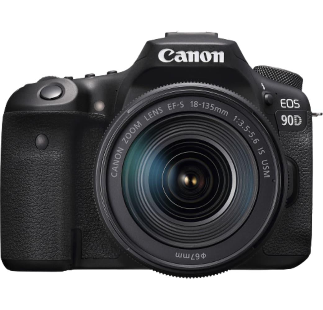 Schwarz Canon EOS 90D Systemkamera, mit Objektiv EF-S 18-135mm f/3.5-5.6 IS USM.2