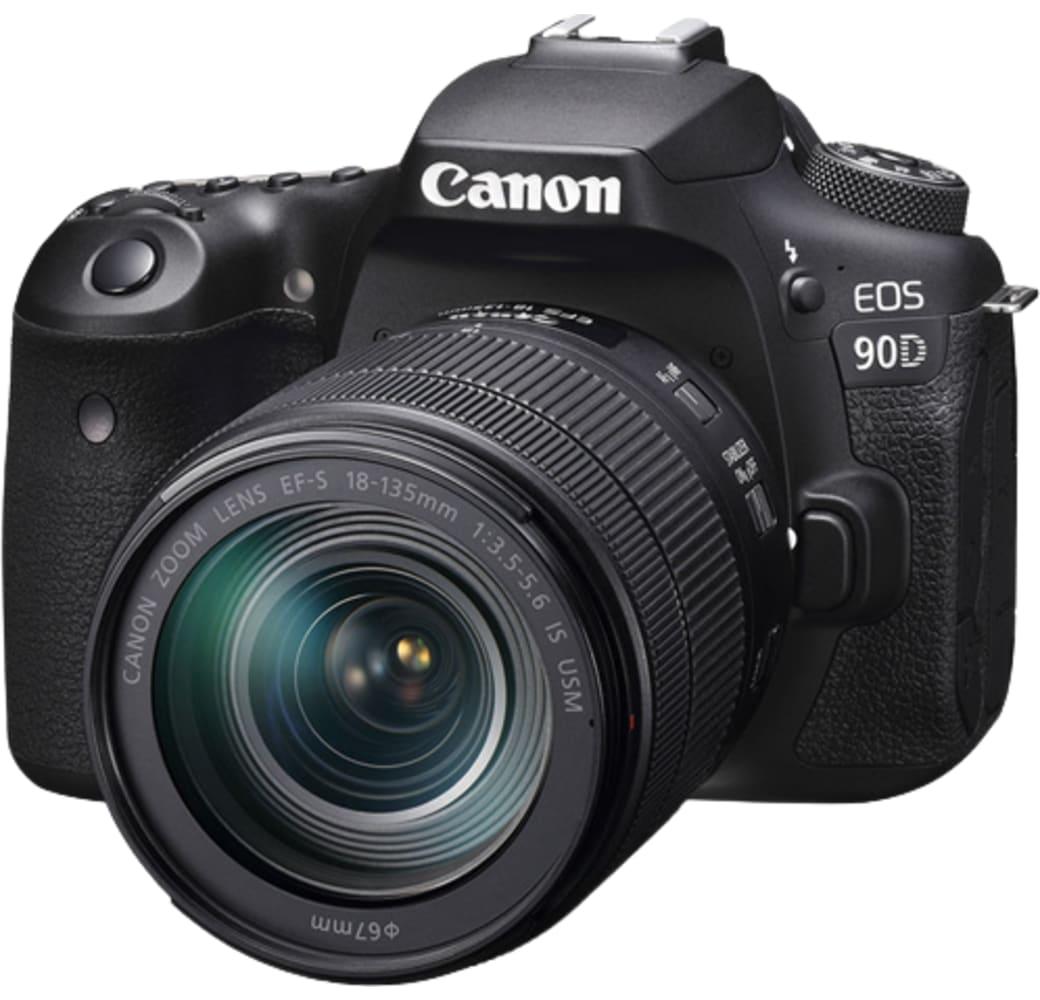 Schwarz Canon EOS 90D Systemkamera, mit Objektiv EF-S 18-135mm f/3.5-5.6 IS USM.1