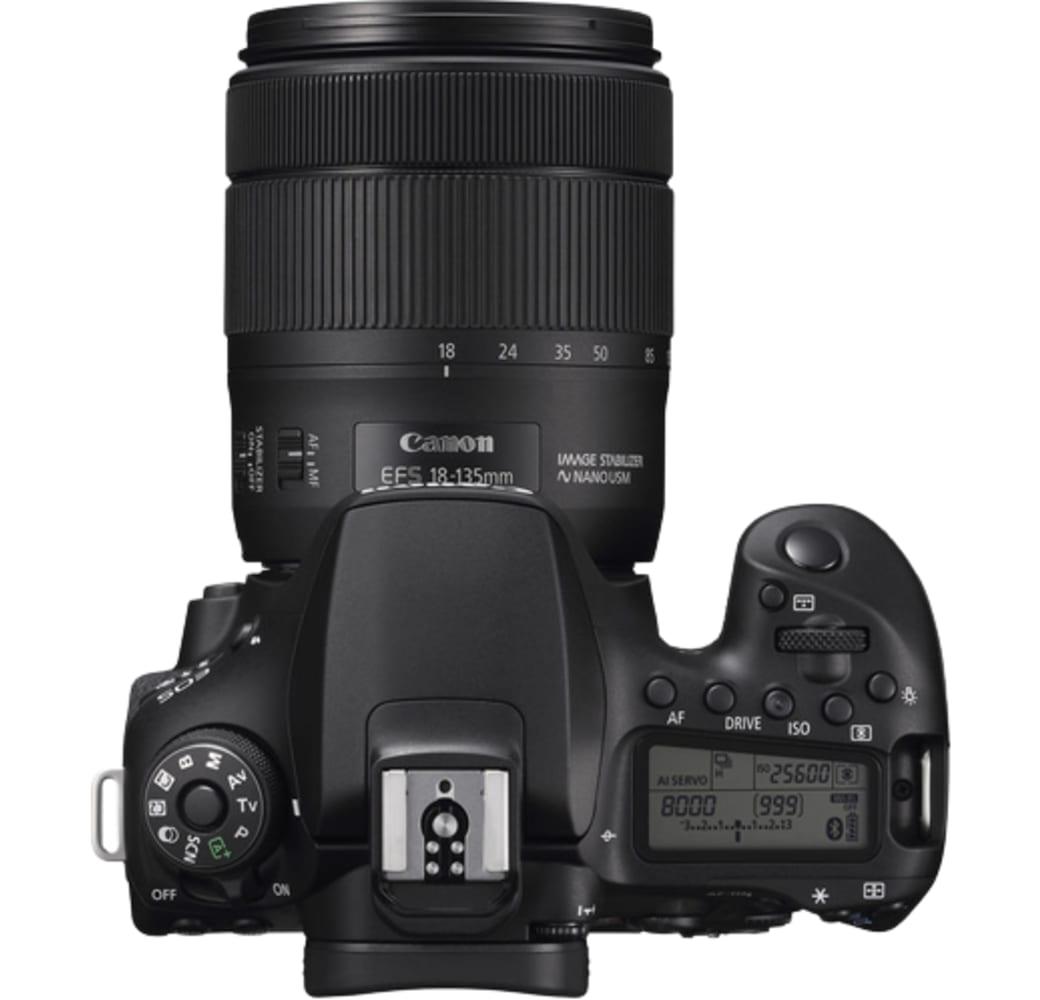 Schwarz Canon EOS 90D Systemkamera, mit Objektiv EF-S 18-135mm f/3.5-5.6 IS USM.4