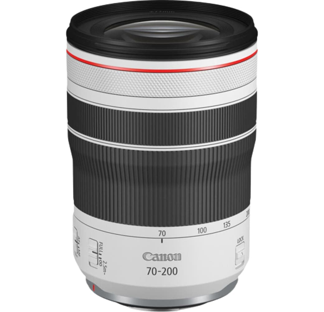 White Canon RF 70-200mm f/4.0 L IS USM Lens.1