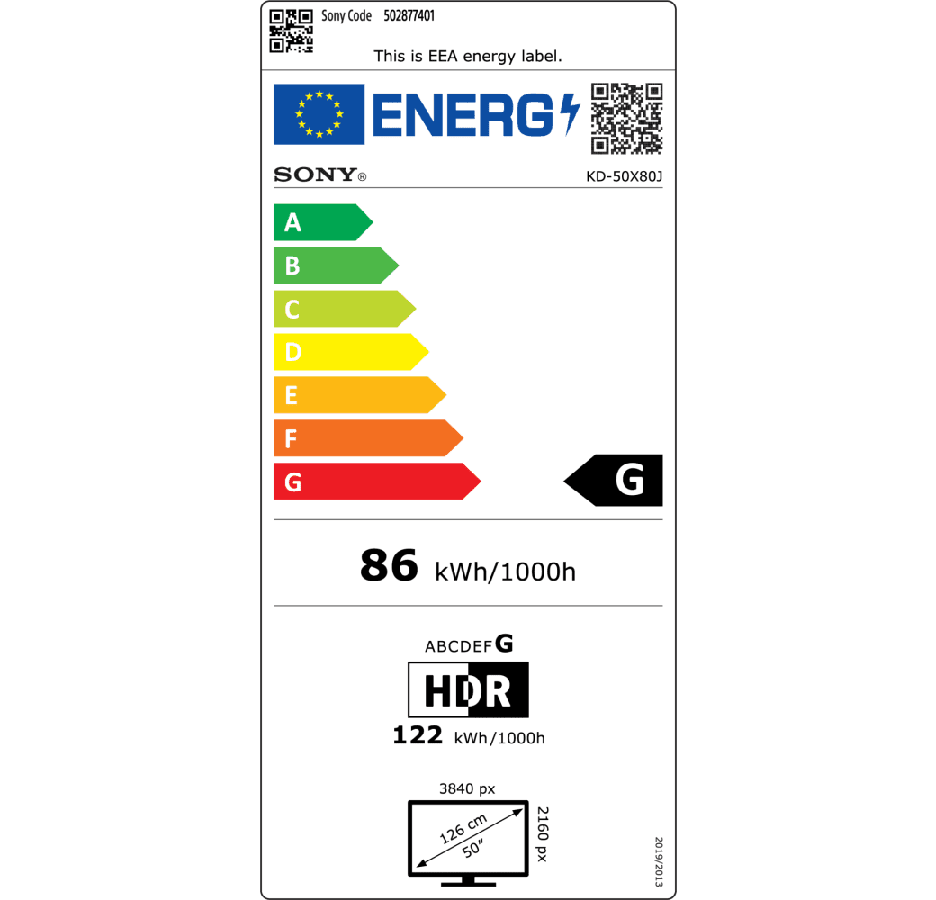 Black Sony TV 50" KD50X80J BRAVIA XR LED 4K UHD.6