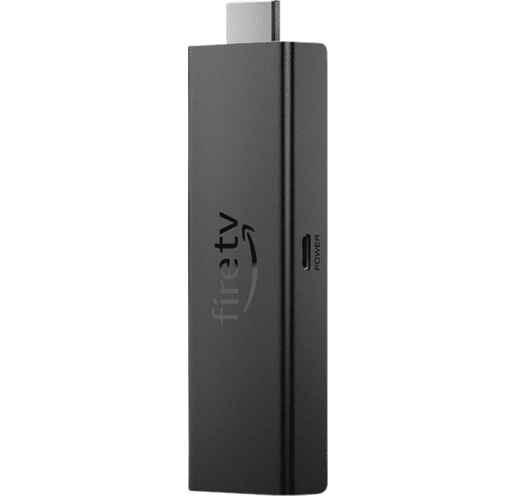 Black Amazon Fire TV Stick 4K Max streaming device.4