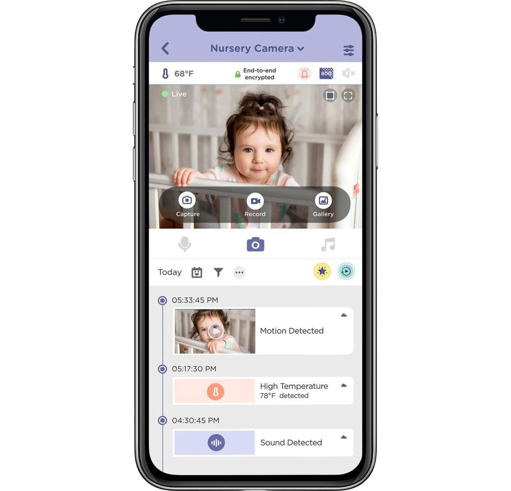 White Hubble Connected Nursery Pal Connect 5 Baby Monitor.3