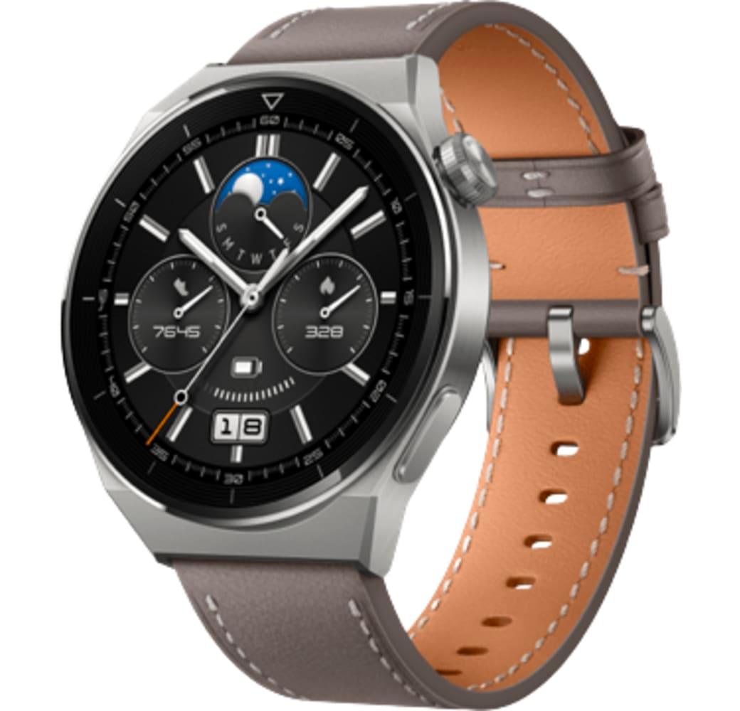 Gray Huawei Watch GT 3 Pro Smartwatch, Titanium Case, 46mm.1
