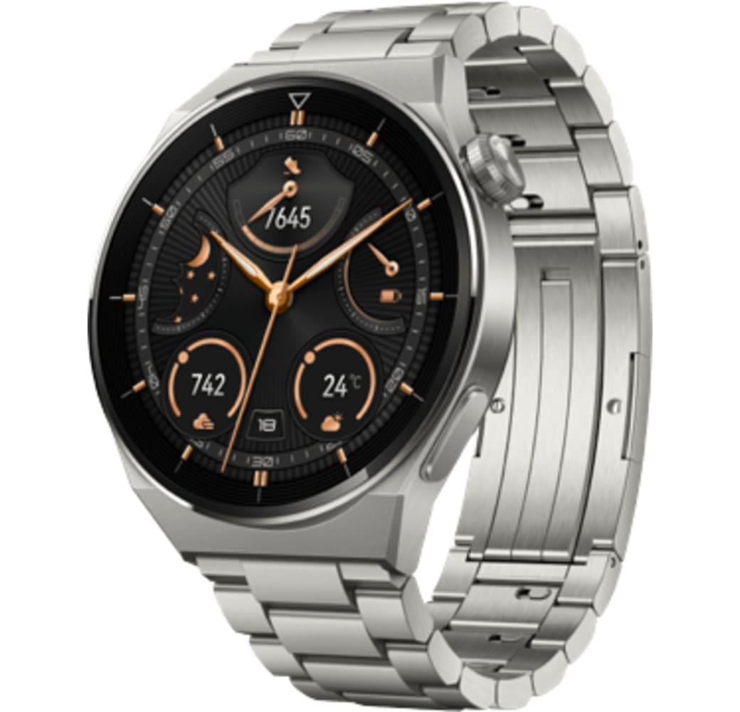 Silver Huawei Watch GT 3 Pro Smartwatch, Titanium Case, 46mm.1