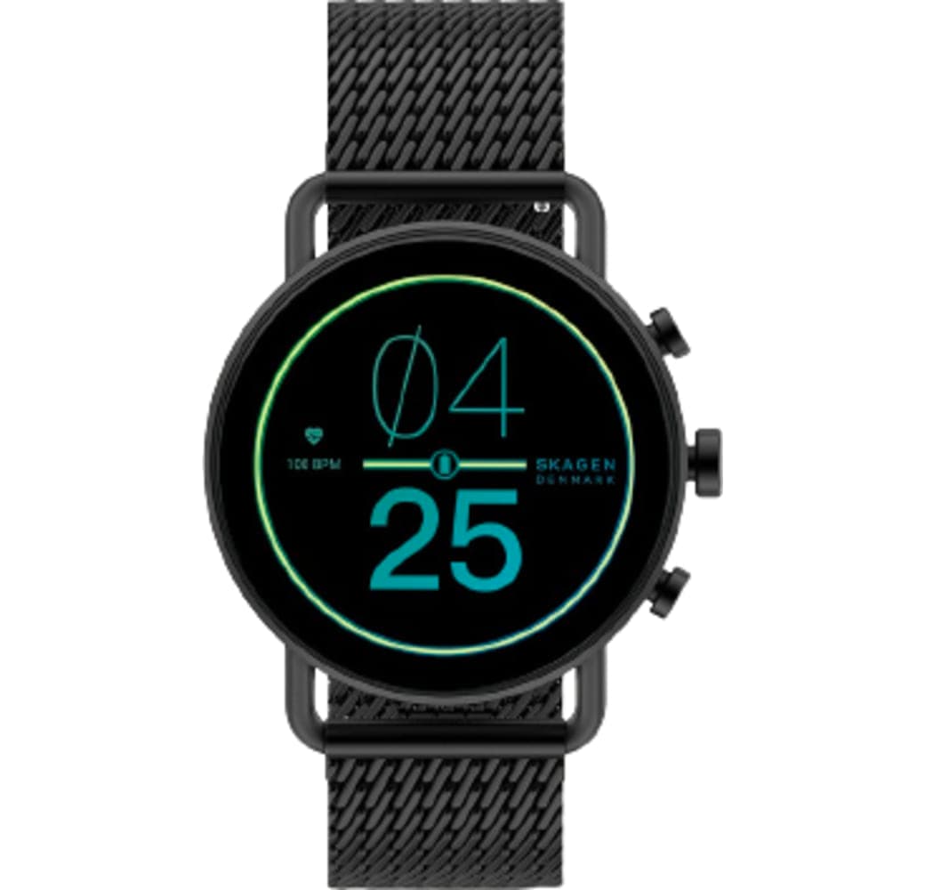 Schwarz Skagen Falster Gen 6 Smartwatch, Edelstahlgehäuse, 41 mm.5