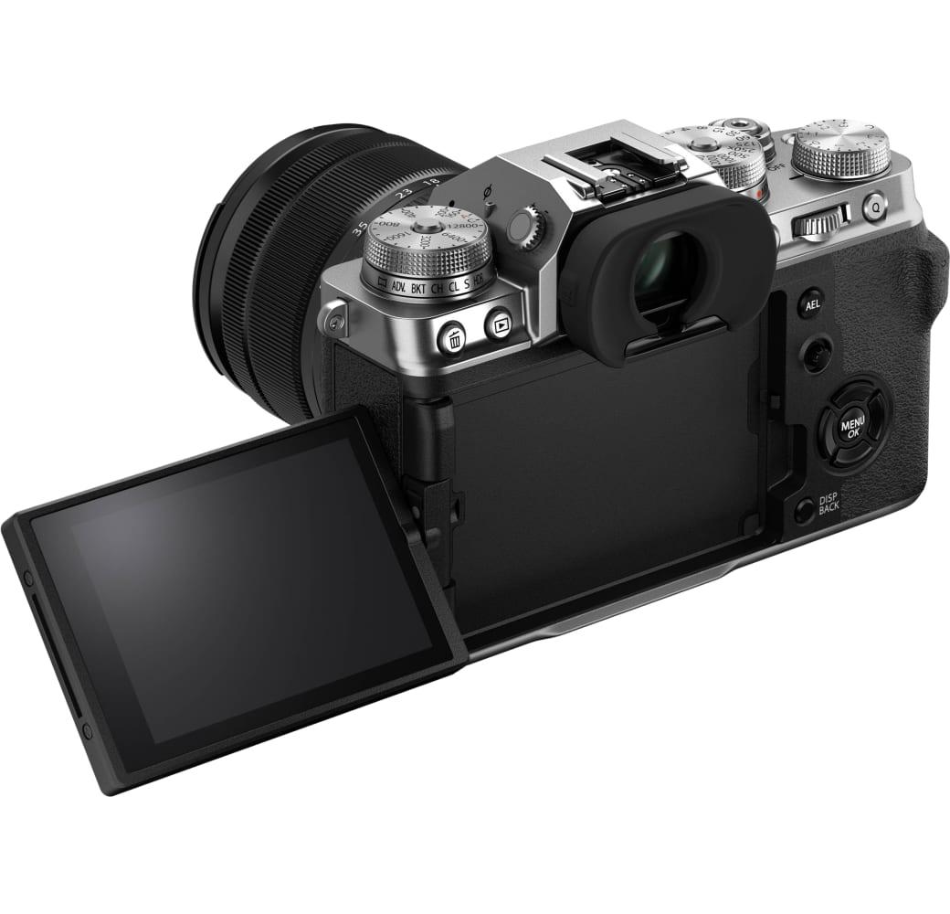 Zilver Fujifilm X-T4 Systeemcamera, met lens XF 16-80mm f/4 R OIS WR.6
