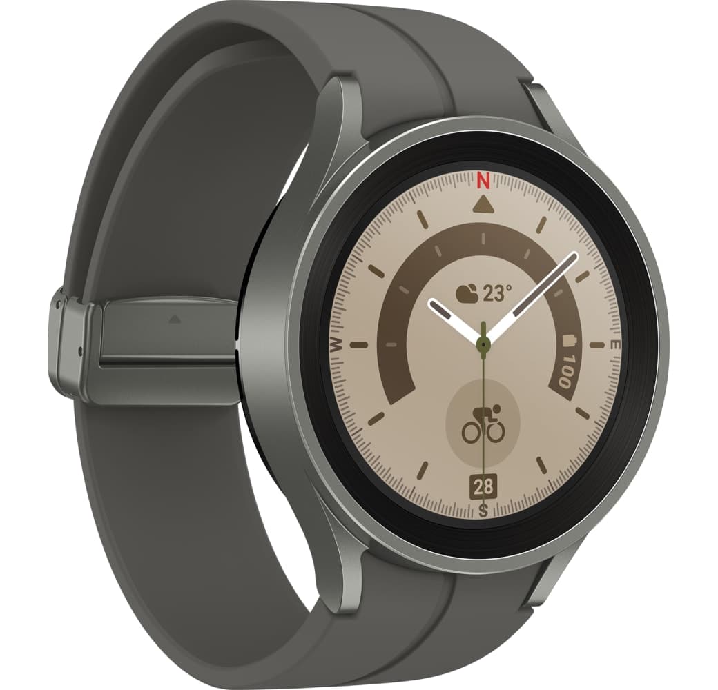 Gray Titanium Samsung Galaxy Watch5 Pro LTE Smartwatch, Titanium Case, 45mm.3